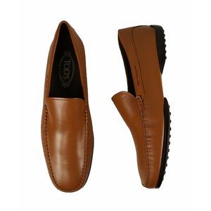 $575 TOD’S -Brown “LOGO Gommini” Vamp Engraved Ita